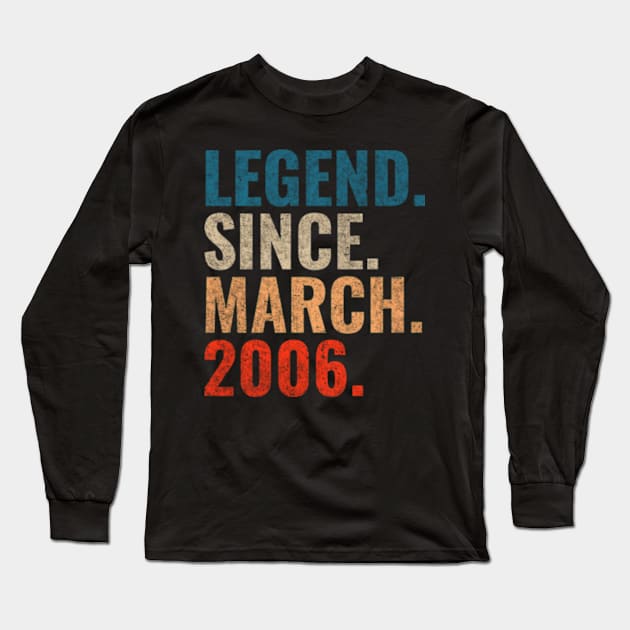 Legend since March 2006 Retro 2006 Long Sleeve T-Shirt by TeeLogic